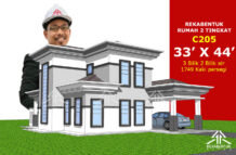 DESIGN RUMAH C205- PELAN RUMAH BANGLO 2 TINGKAT 