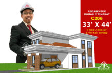 DESIGN RUMAH C206- PELAN RUMAH BANGLO 2 TINGKAT 