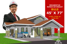 DESIGN RUMAH D112- PELAN RUMAH BANGLO 1 TINGKAT-6 BILIK (2758 KAKI PERSEGI-45’ X 77’)