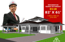 DESIGN RUMAH D118- PELAN RUMAH BANGLO 1 TINGKAT-4 BILIK (2743 KAKI PERSEGI-82’ X 61’)