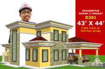 DESIGN RUMAH D201- PELAN RUMAH BANGLO 2 TINGKAT 