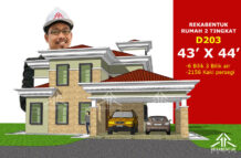 DESIGN RUMAH D203- PELAN RUMAH BANGLO 2 TINGKAT 