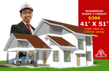 DESIGN RUMAH D204- PELAN RUMAH BANGLO 2 TINGKAT 