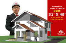DESIGN RUMAH D205- PELAN RUMAH BANGLO 2 TINGKAT 