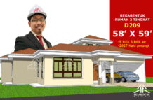 DESIGN RUMAH D209- PELAN RUMAH BANGLO 2 TINGKAT 