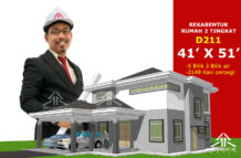 DESIGN RUMAH D211- PELAN RUMAH BANGLO 2 TINGKAT 