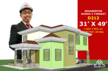 DESIGN RUMAH D212- PELAN RUMAH BANGLO 2 TINGKAT 