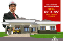DESIGN RUMAH E101- PELAN RUMAH BANGLO 1 TINGKAT-4 BILIK (3596 KAKI PERSEGI-65’ X 85’)