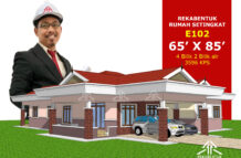 DESIGN RUMAH E102- PELAN RUMAH BANGLO 1 TINGKAT-4 BILIK (3596 KAKI PERSEGI-65’ X 85’)