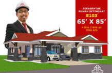 DESIGN RUMAH E103- PELAN RUMAH BANGLO 1 TINGKAT-4 BILIK (3596 KAKI PERSEGI-65’ X 85’)