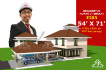 DESIGN RUMAH E203- PELAN RUMAH BANGLO 2 TINGKAT 