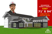 DESIGN RUMAH E207- PELAN RUMAH BANGLO 2 TINGKAT 