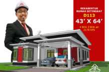 DESIGN RUMAH D113- PELAN RUMAH BANGLO 1 TINGKAT-4 BILIK (2178 KAKI PERSEGI-43’ X 64’)