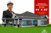 DESIGN RUMAH D124- PELAN RUMAH BANGLO 1 TINGKAT-6 BILIK (2181 KAKI PERSEGI-44’ X 65’)