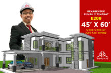 DESIGN RUMAH E209- PELAN RUMAH BANGLO 2 TINGKAT 