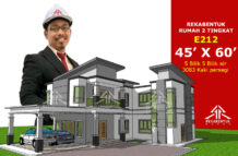 DESIGN RUMAH E212- PELAN RUMAH BANGLO 2 TINGKAT 
