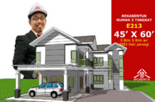 DESIGN RUMAH E213- PELAN RUMAH BANGLO 2 TINGKAT 