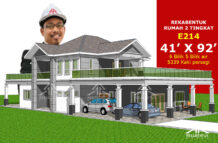 DESIGN RUMAH E214- PELAN RUMAH BANGLO 2 TINGKAT 