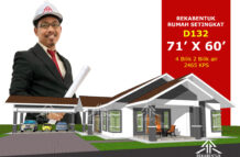 DESIGN RUMAH D132- PELAN RUMAH BANGLO 1 TINGKAT-4 BILIK (2465 KAKI PERSEGI-71’ X 60’)