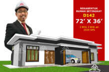 DESIGN RUMAH D142- PELAN RUMAH BANGLO 1 TINGKAT-3 BILIK (2034 KAKI PERSEGI-72’ X 36’)
