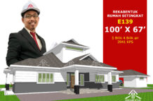 DESIGN RUMAH E139- PELAN RUMAH BANGLO 1 TINGKAT-5 BILIK (3941 KAKI PERSEGI-100’ X 67’)