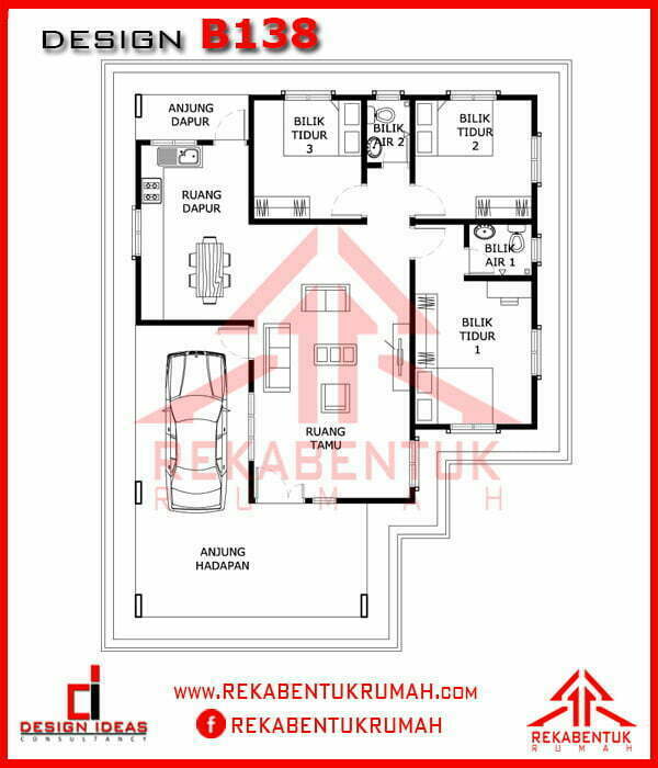 Plan Rumah 3 Bilik | Desainrumahid.com