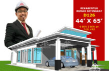 DESIGN RUMAH D126- PELAN RUMAH BANGLO 1 TINGKAT-6 BILIK (2181 KAKI PERSEGI-44’ X 65’)