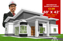 DESIGN RUMAH C139- PELAN RUMAH BANGLO 1 TINGKAT-4 BILIK (1528 KAKI PERSEGI-60’ X 42’)