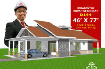DESIGN RUMAH D144- PELAN RUMAH BANGLO 1 TINGKAT-6 BILIK (2754 KAKI PERSEGI-46’ X 77’)