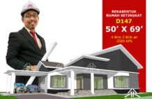 DESIGN RUMAH D147- PELAN RUMAH BANGLO 1 TINGKAT-4 BILIK (2585 KAKI PERSEGI-50’ X 69’)