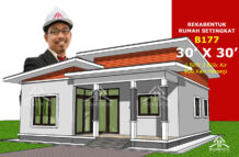 DESIGN RUMAH B177- PELAN RUMAH BANGLO 1 TINGKAT-4 BILIK (900 KAKI PERSEGI-30’ X 30’)