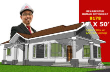 DESIGN RUMAH B178- PELAN RUMAH BANGLO 1 TINGKAT-3 BILIK (1291 KAKI PERSEGI-29’ X 50’)