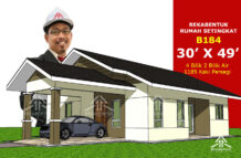 DESIGN RUMAH B184- PELAN RUMAH BANGLO 1 TINGKAT-4 BILIK (1185 KAKI PERSEGI-30’ X 49’)