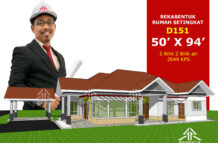 DESIGN RUMAH D151- PELAN RUMAH BANGLO 1 TINGKAT-5 BILIK (2649 KAKI PERSEGI-50’ X 94’)