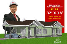 DESIGN RUMAH D156- PELAN RUMAH BANGLO 1 TINGKAT-4 BILIK (2029 KAKI PERSEGI-37’ X 78’)
