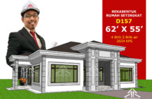 DESIGN RUMAH D157- PELAN RUMAH BANGLO 1 TINGKAT-4 BILIK (2685 KAKI PERSEGI-62’ X 57’)