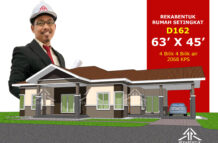 DESIGN RUMAH D162- PELAN RUMAH BANGLO 1 TINGKAT-4 BILIK (2068 KAKI PERSEGI-63’ X 45’)