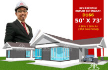 DESIGN RUMAH D166- PELAN RUMAH BANGLO 1 TINGKAT-4 BILIK (2358 KAKI PERSEGI-50’ X 73’)