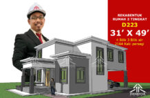 DESIGN RUMAH D223- PELAN RUMAH BANGLO 2 TINGKAT 