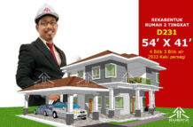 DESIGN RUMAH D231- PELAN RUMAH BANGLO 2 TINGKAT 