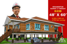 DESIGN RUMAH D239- PELAN RUMAH BANGLO 2 TINGKAT 